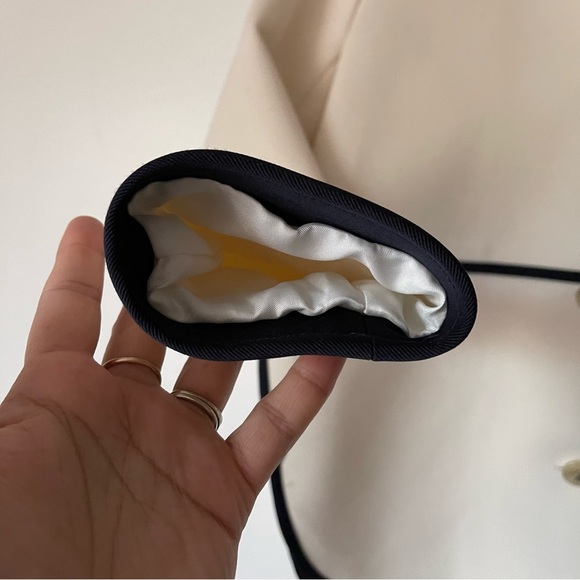 J. Crew off white Tipped Twill blazer jacket NWOT size 6 - Picture 6 of 11